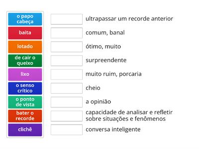 Vocabulário - Cinema (Inovação 2 - Un. 4, p. 27)