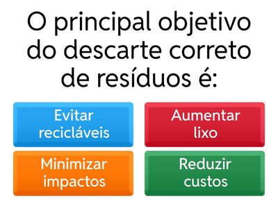 Questionário sobre Descarte de Resíduos e Desenvolvimento Profissional
