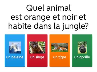 Les animaux -la description