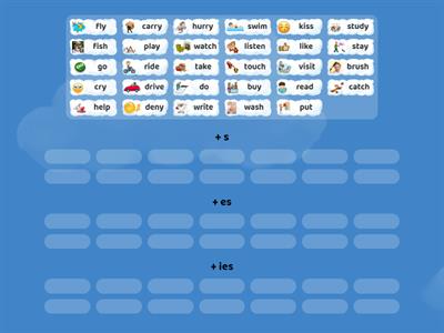 Verbs+s/es/ies