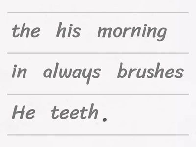 present simple and daily routine - Playing games