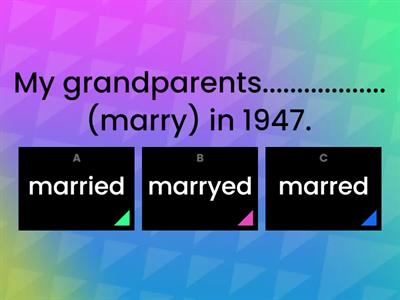 Complete the sentences- Past simple (regular verbs)