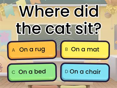 READING CARD (The Cat and the Rat) Quiz
