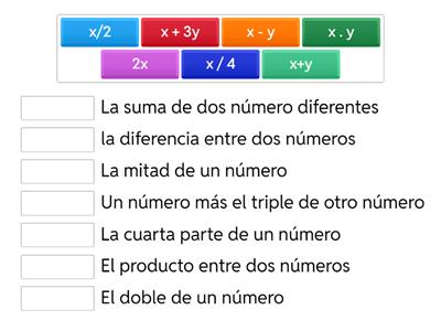  Lenguaje algebraico 6° Básico