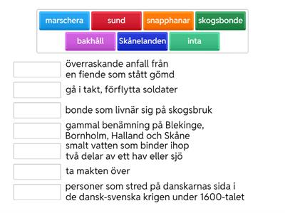 Wordwall 7 - Skånelanden blev svenska