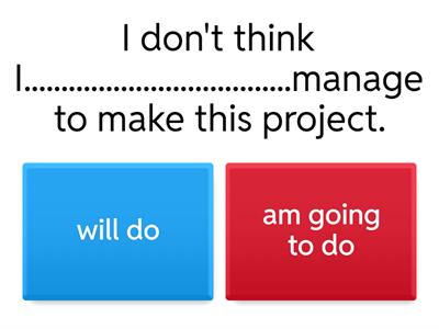  Be going to/ Future Simple