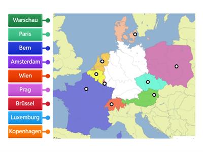 Deutschland: Nachbarländer und ihre Hauptstädte