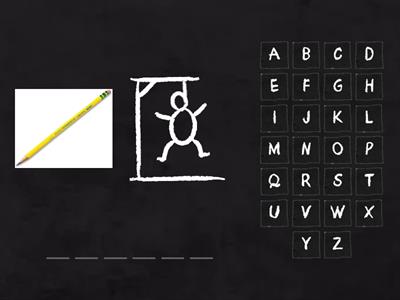 School objects Hangman