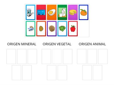 ORIGEN DE LOS ALIMENTOS