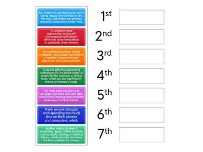 Paragraph sentence sequencing 2