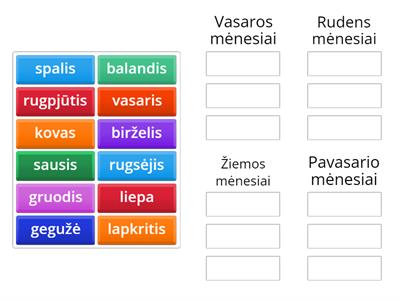 Metų laikai ir mėnesiai