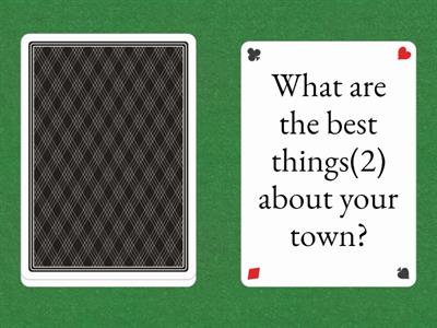 Pick a card and anwer the question.