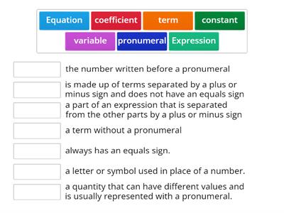 Algebra Words