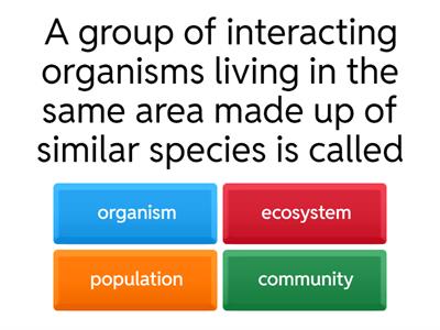 6.LS2.1 6.LS2.2  6.LS2.3 Review
