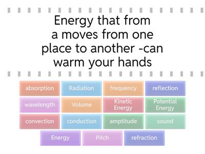 Science Chapter 1 Energy Vocab