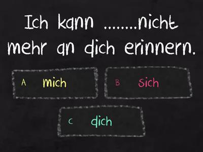 Reflexive Verben_Ergänze den Satz mit dem fehlenden Reflexivpronomen!