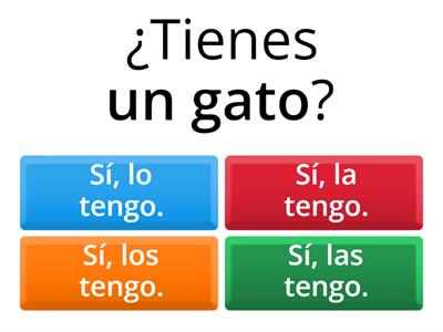 Direct object pronouns in Spanish