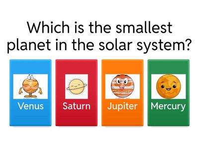 Planets of the solar system 3.