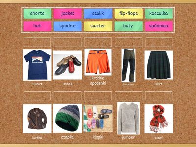  clothes grade 4-połącz w pary