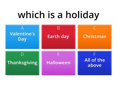 holidays (english)