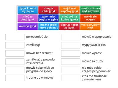 Idiomy ze słowem "język"