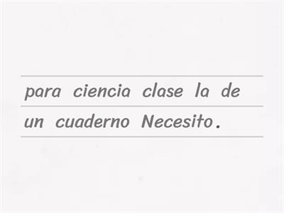 Útiles escolares para las clases