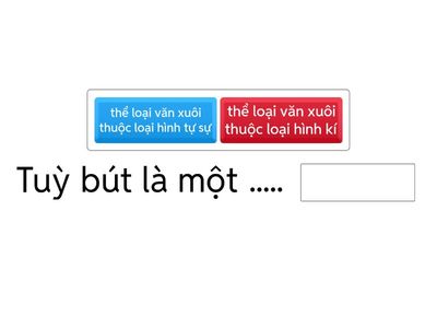 Củng cố tri thức ngữ văn về thể loại tuỳ bút