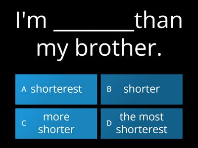 Comparatives and superlatives