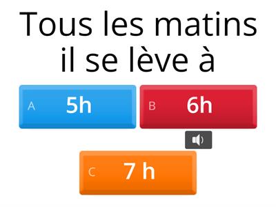 COMPRÉHENSION ORALE: PARLER DE SA ROUTINE QUOTIDIENNE