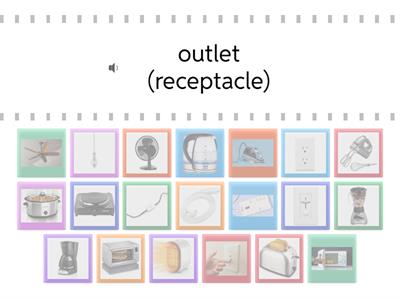 ESL Household Electronic Term Vocabulary