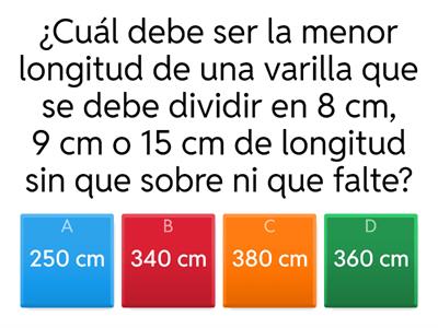 B.B. Maximo común divisor y mínimo común múltiplo