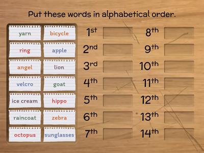 Alphabetical Order