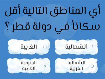 تركز السكان في المناطق المختلفة من دولة قطر