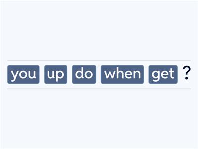 Word order in questions QASI