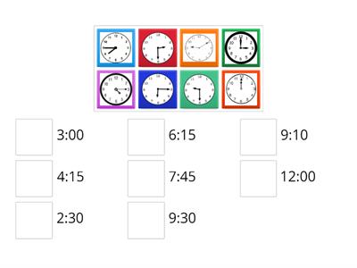 Telling the time (digital)