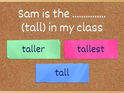 Comparatives and superlatives