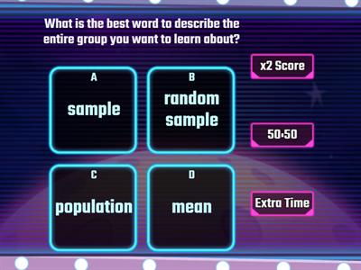 Statistics Vocabulary