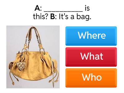 WH - question words quiz!