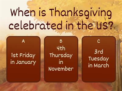 Thanksgiving - Primary 6 / Teens