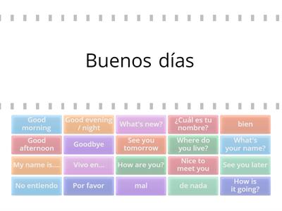 Spanish Phrases (Greetings & names)