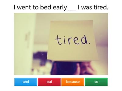 GG3 so but because and