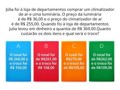 Adição e subtração 6º ano