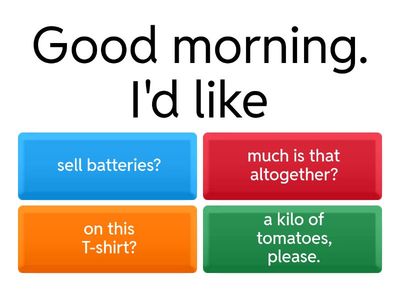 How to get help in shops - Quiz