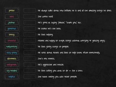 Personality adjectives (3) 7th grade