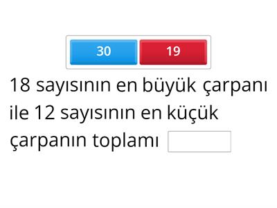 6. sınıf çarpanlar ve katlar 