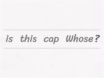 Put the sentences in order.