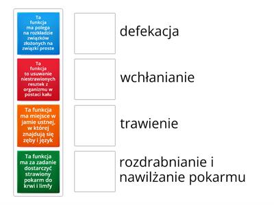 Biologia VII - Funkcje układu pokarmowego