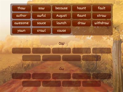  Au/Aw words sort
