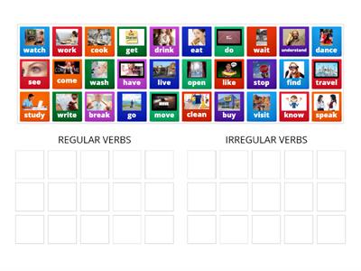 Regular and irregular verbs