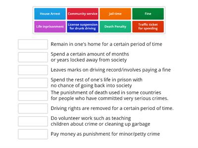 Types of legal punisment